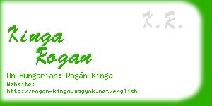 kinga rogan business card